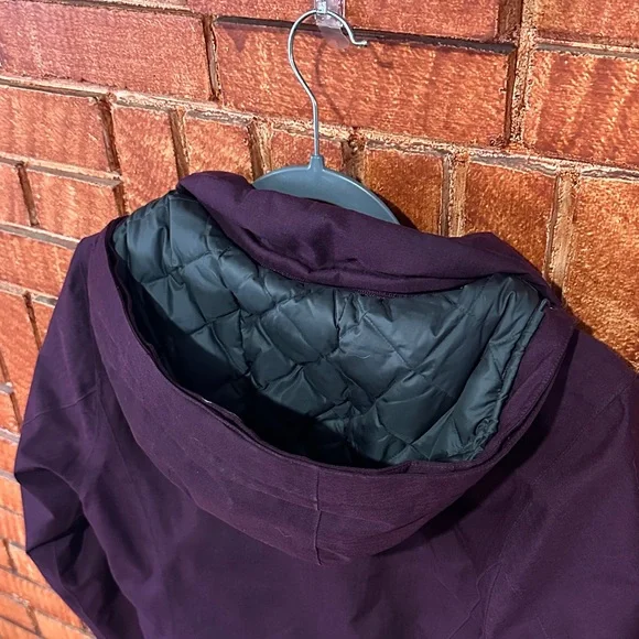 Eddie Bauer women's small dark purple Weatheredge down parka jacket EB650 - Picture 9 of 13